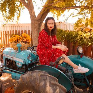 V-Neck Floral Midi Dress